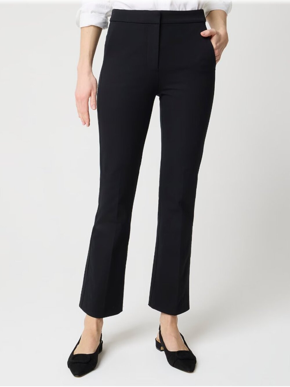 J. Crew The Nicki Flare Pant In Black Size 8 NWT Business Neutral Minimalist